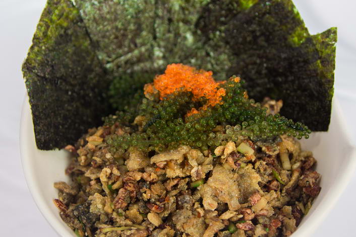 SAL3. Salmon skin salad